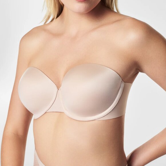 SPANX Smooth Suit Your Fancy Strapless Bra | Size 34DD | NWT | Champagne Beige | - Picture 4 of 4